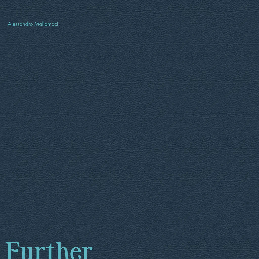 The cover of Further: blue leather with the title in dry stamp at the lower left