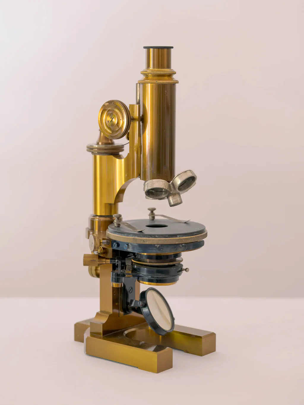 Brass microscope of the nineteenth century