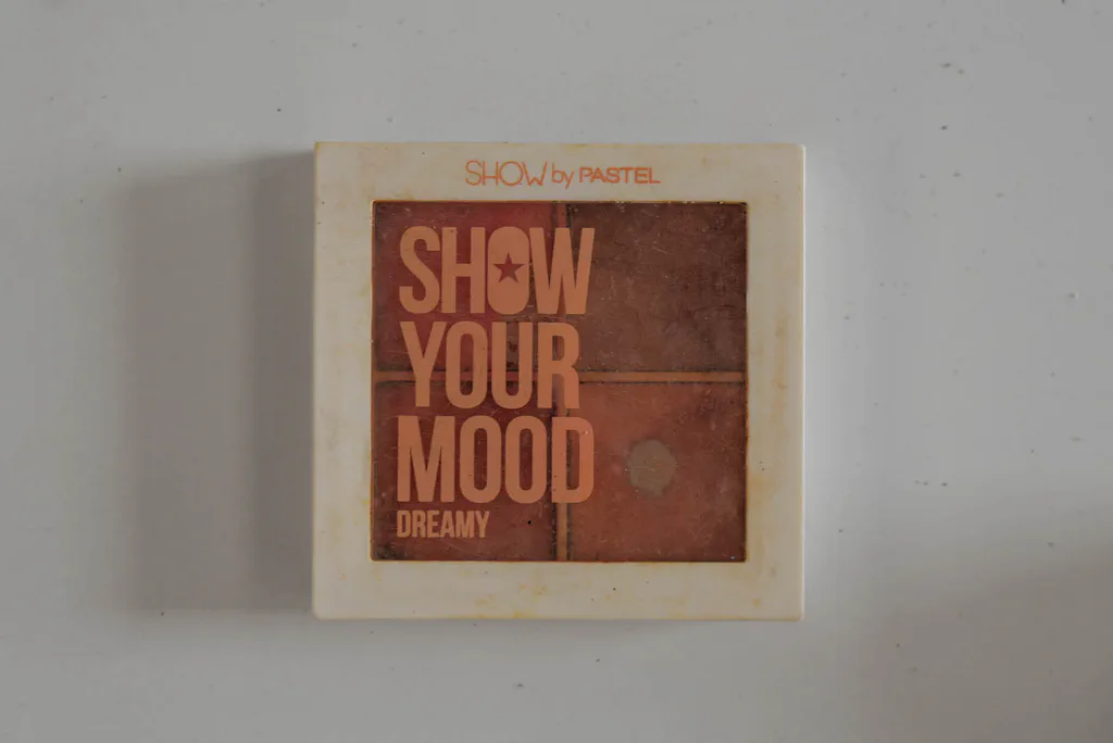 Eyeshadow palette, the words Show Your Mood on the lid