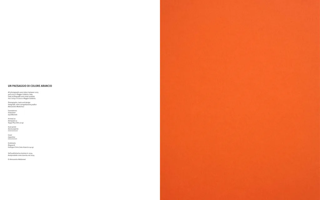 Un paesaggio di colore arancio, spread 53 of 55